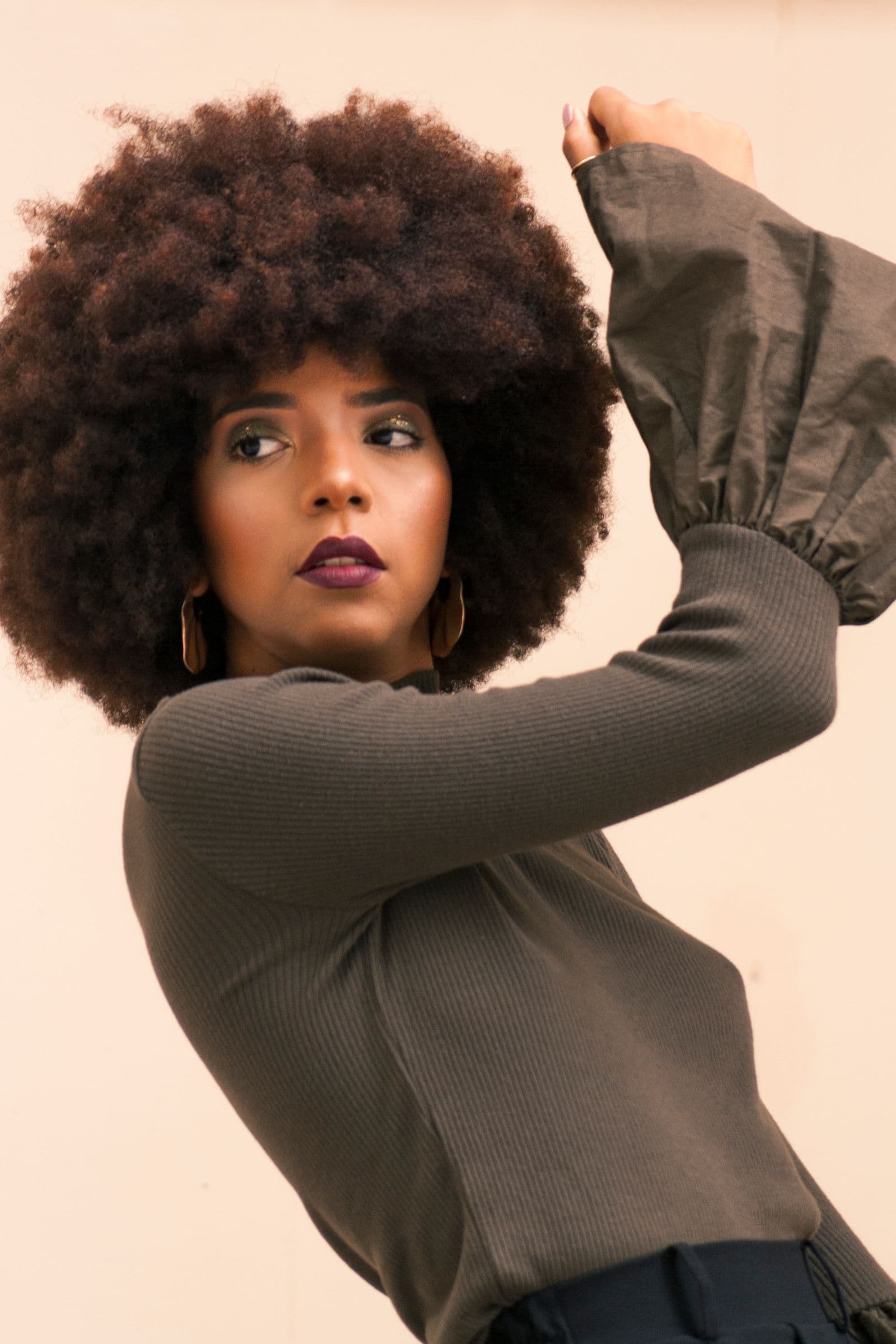 Editorial portrait showing hair styled to perfection